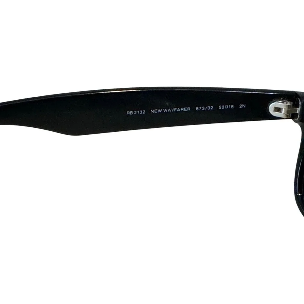 Ray-Ban New Wayfarer RB 2132 Black Purple Gradient Sunglasses Made in Italy